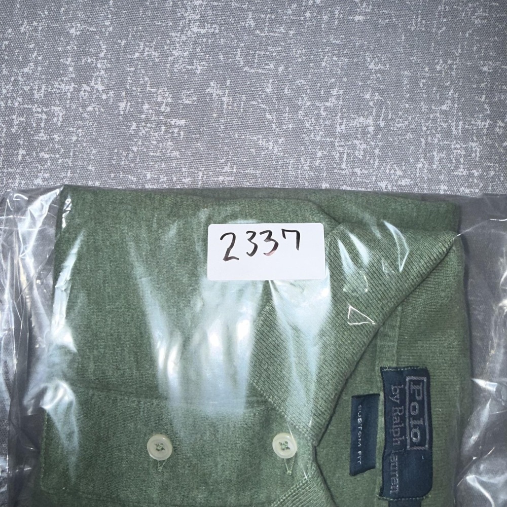 Polo By Ralph Lauren Polo Shirt Mens Medium Green Custom Fit Pony Logo Casual - Picture 9 of 9